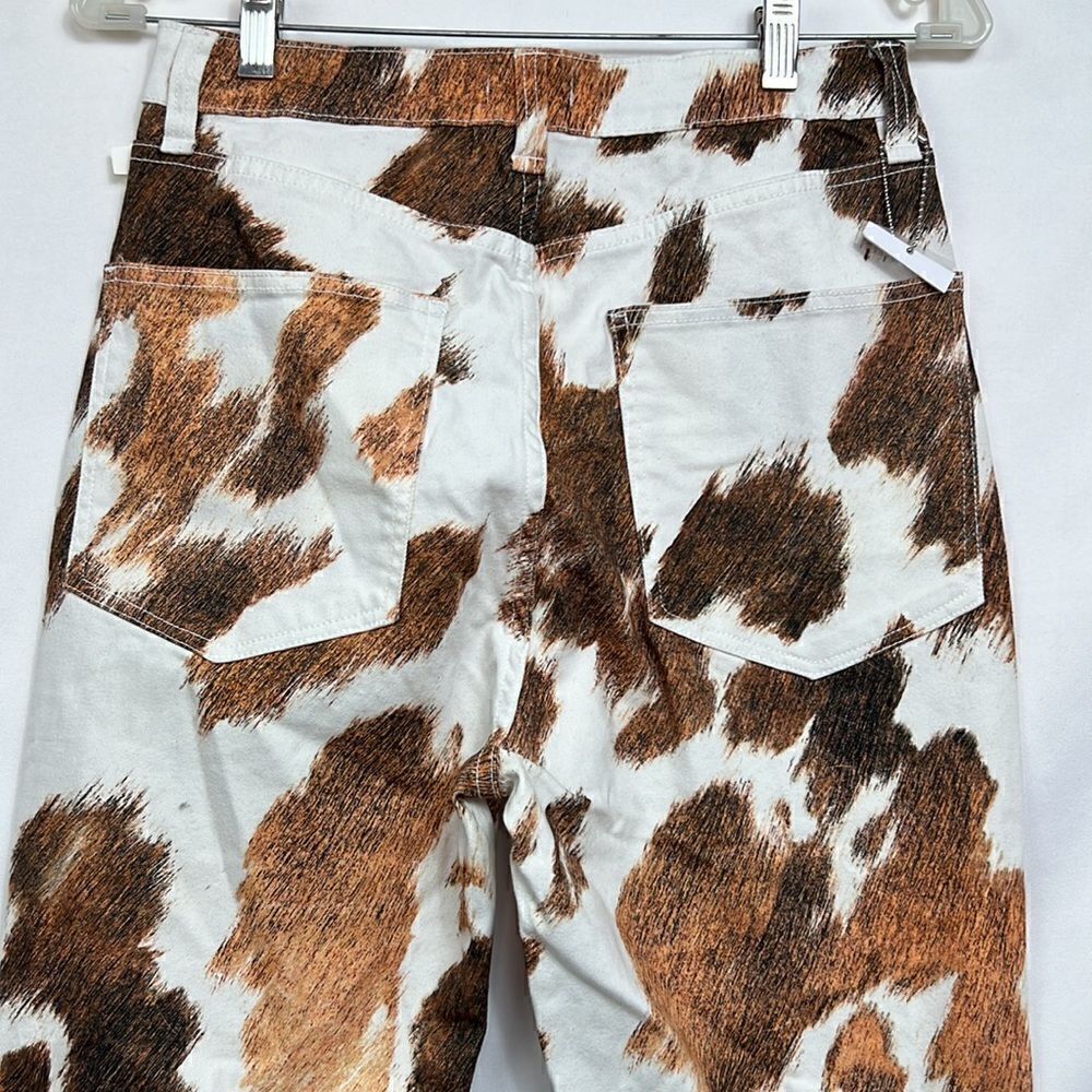 We Wore what White and brown animal print jeans size 26 NWT - Picture 10 of 16